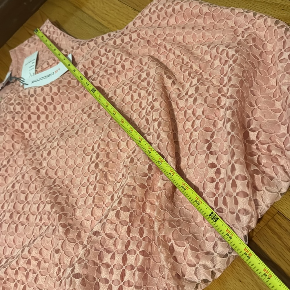 Liz Claiborne Blouse Women's Tank Lace Style Tank Top Coral Pink 4X - Picture 11 of 11